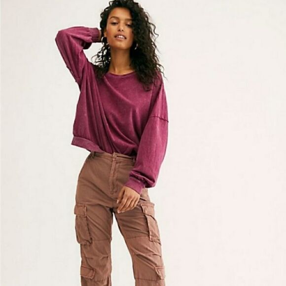 NEW $68 Free People 213 Tee Sweet Myrtle - Picture 4 of 10